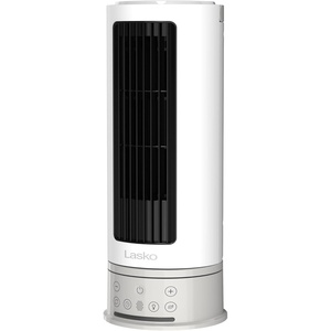 image:imageLasko Pinnacle Premium Compact Tabletop Tower Fan with WhisperForce DC Technology 15 Tilt Oscillation 12Speeds Timer and Remote Control White