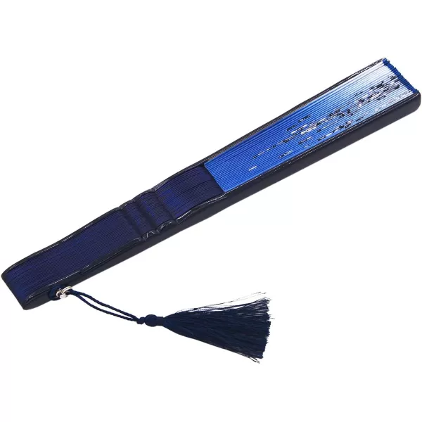 Amajiji 827quot Beautiful HandCrafted Chinese Japanese Hand held Folding Fan with FirstClass Bamboo Spins Traditonal Silk Fabrics HBSY 007