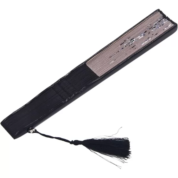 Amajiji 827quot Beautiful handcrafted Chinese Japanese hand held folding fan with firstclass bamboo spins and high quality traditonal silk fabrics HBSY 006
