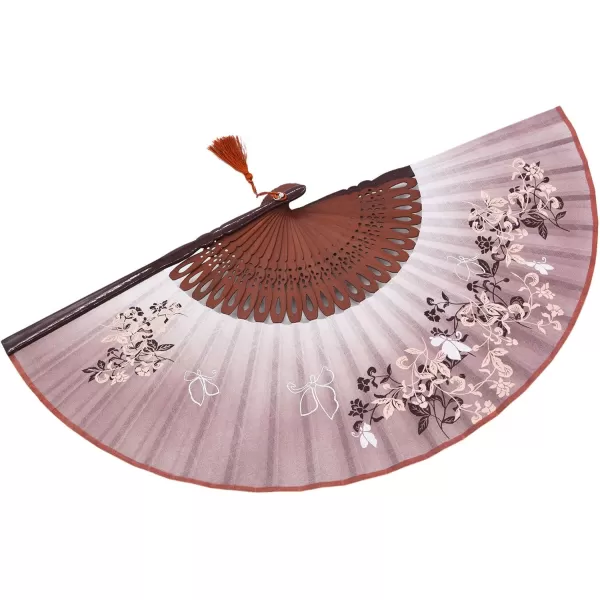 Amajiji 827quot Beautiful handcrafted Chinese Japanese hand held folding fan with firstclass bamboo spins and high quality traditonal silk fabrics HBSY 009
