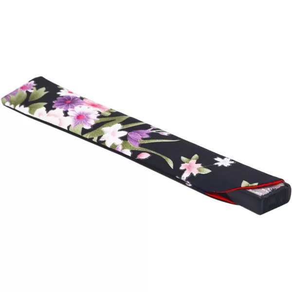 Amajiji 827quot Beautiful handcrafted Chinese Japanese hand held folding fan with firstclass bamboo spins and high quality traditonal silk fabrics HBSY 006