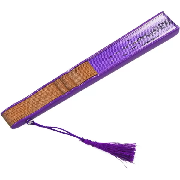 Amajiji 827quot Beautiful handcrafted Chinese Japanese hand held folding fan with firstclass bamboo spins and high quality traditonal silk fabrics HBSY 003