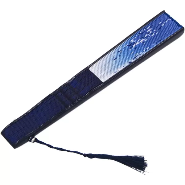 Amajiji 827quot Beautiful handcrafted Chinese Japanese hand held folding fan with firstclass bamboo spins and high quality traditonal silk fabrics HBSY 002