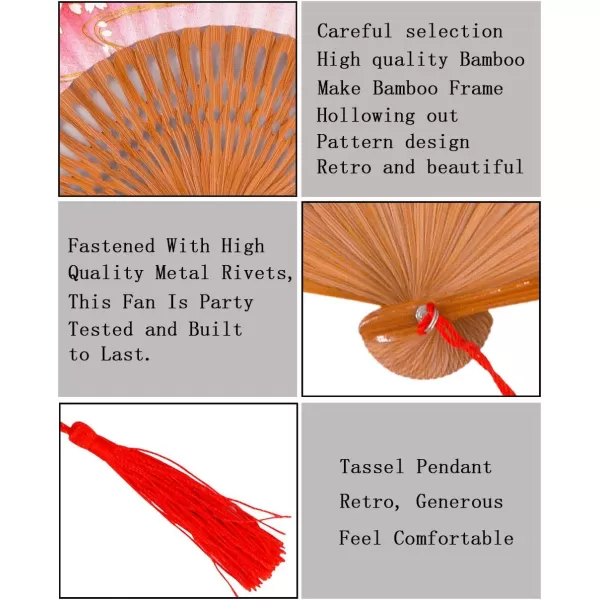 Amajiji 827quot Handcrafted Japanesestyle folding fan NQE 005