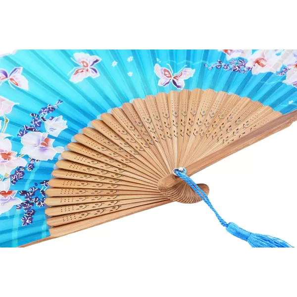 Amajiji 827quot Women Folding Fan Hand FanChineaseJapanese Vintage Retro Style HQJ18Hqj20