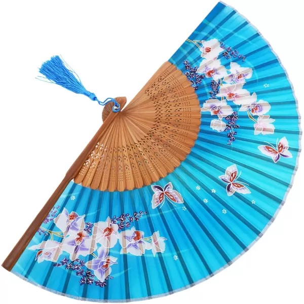Amajiji 827quot Women Folding Fan Hand FanChineaseJapanese Vintage Retro Style HQJ18Hqj20
