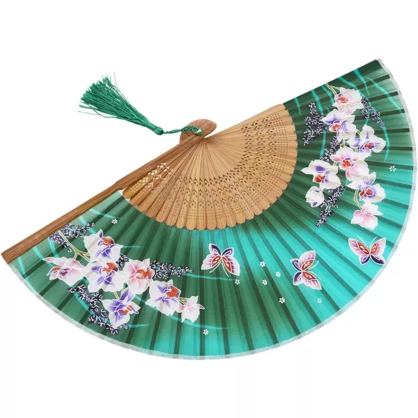 Amajiji 827quot Women Folding Fan Hand FanChineaseJapanese Vintage Retro Style NQE HQJ23Hqj18