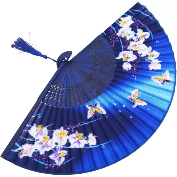 Amajiji 827quot Women Folding Fan Hand FanChineaseJapanese Vintage Retro Style NQE HQJ23Hqj22