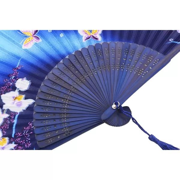 Amajiji 827quot Women Folding Fan Hand FanChineaseJapanese Vintage Retro Style NQE HQJ23Hqj22
