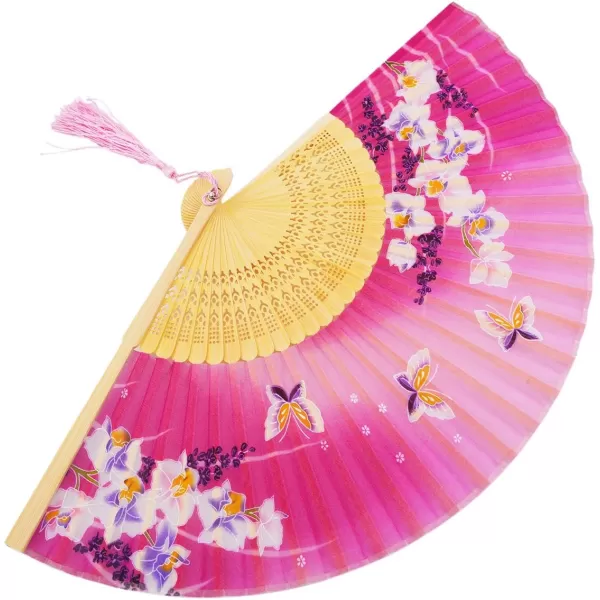 Amajiji 827quot Women Folding Fan Hand FanChineaseJapanese Vintage Retro Style NQE HQJ23Hqj23