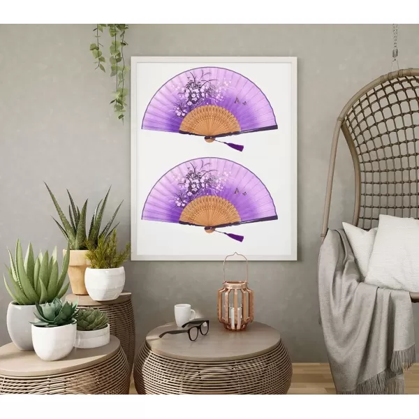Amajiji Charming Elegant Modern Woman Handmade Bamboo Silk 827quot 21cm Folding Pocket Purse Hand Fan BlackCzt09