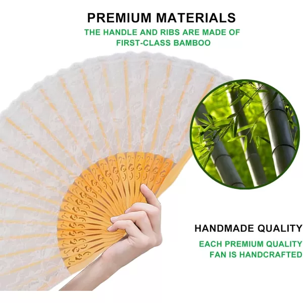 Amajiji ChineseJapanese Vintage Retro Style Bamboo Wood Silk Folding Hand Fan for women HBSY 23cm 001001