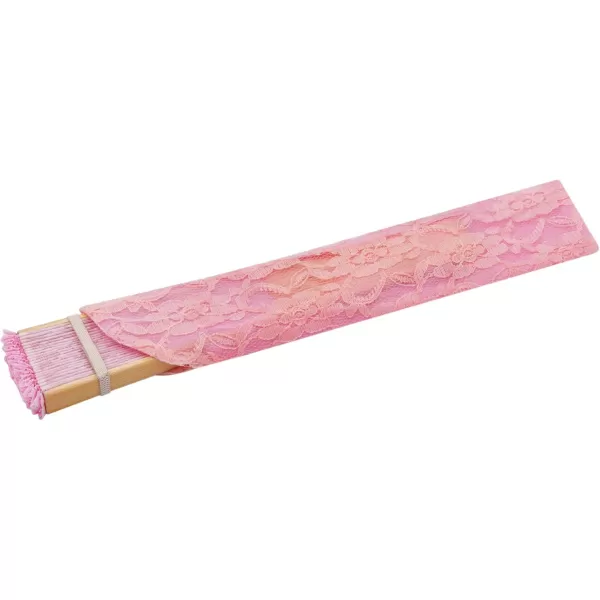 Amajiji ChineseJapanese Vintage Retro Style Bamboo Wood Silk Folding Hand Fan for women HBSY 23cm 001004