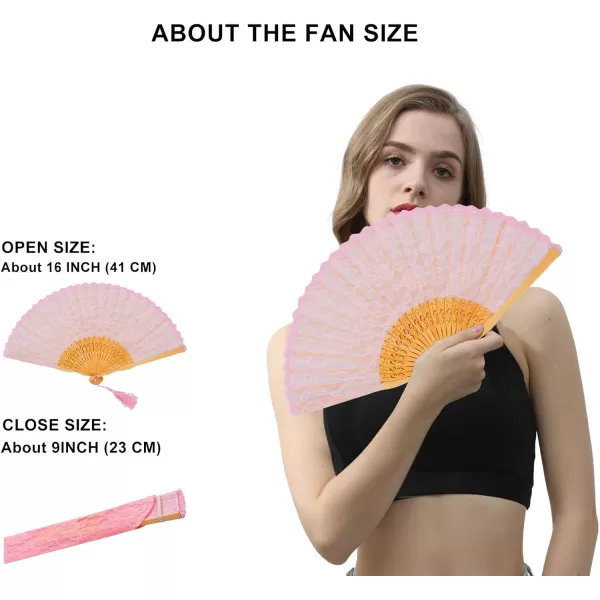 Amajiji ChineseJapanese Vintage Retro Style Bamboo Wood Silk Folding Hand Fan for women HBSY 23cm 001004
