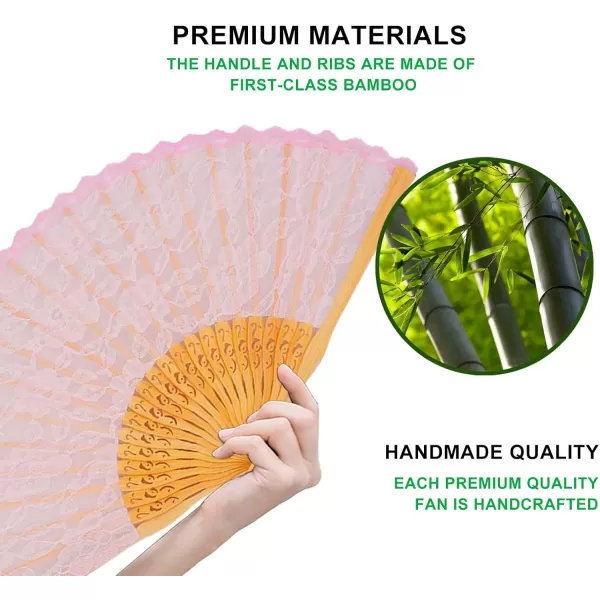 Amajiji ChineseJapanese Vintage Retro Style Bamboo Wood Silk Folding Hand Fan for women HBSY 23cm 001004
