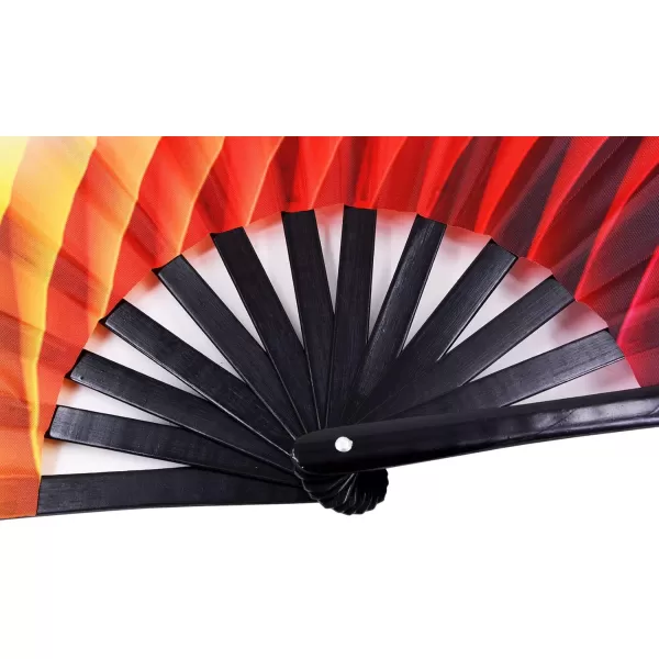 Amajiji Large Folding Fan ChineaseJapanese Bamboo and NylonCloth Folding Hand Fan Hand Folding Fans for WomenMen Hand Fan Festival Fan Gift Fan Folding Fan Dance Fan Black atChiba ight