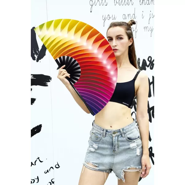 Amajiji Large Folding Fan ChineaseJapanese Bamboo and NylonCloth Folding Hand Fan Hand Folding Fans for WomenMen Hand Fan Festival Fan Gift Fan Folding Fan Dance Fan Black atChiba ight