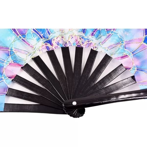 Amajiji Large Folding Fan ChineaseJapanese Bamboo and NylonCloth Folding Hand Fan Hand Folding Fans for WomenMen Hand Fan Festival Fan Gift Fan Folding Fan Dance Fan Black atBlue lower