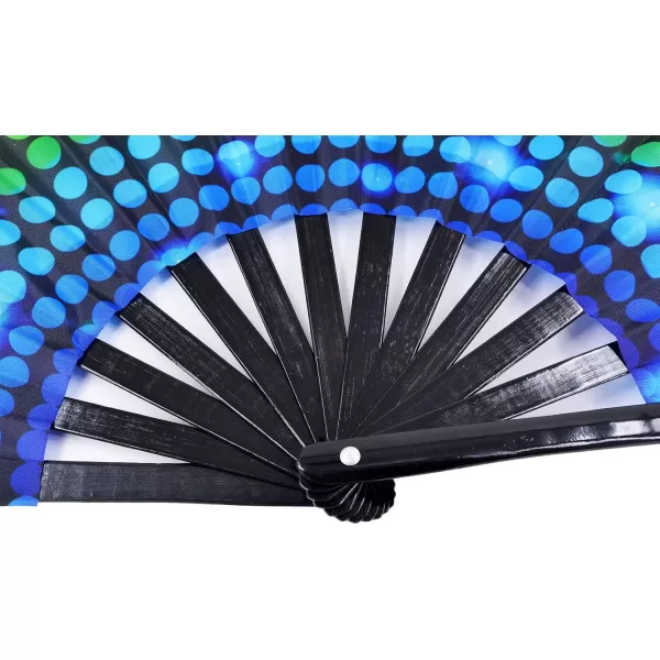 Amajiji Large Folding Fan ChineaseJapanese Bamboo and NylonCloth Folding Hand Fan Hand Folding Fans for WomenMen Hand Fan Festival Fan Gift Fan Folding Fan Dance Fan Black atFestival ighting