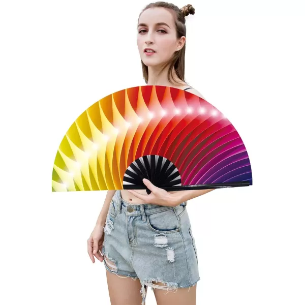 Amajiji Large Folding Fan ChineaseJapanese Bamboo and NylonCloth Folding Hand Fan Hand Folding Fans for WomenMen Hand Fan Festival Fan Gift Fan Folding Fan Dance Fan Black atChiba ight
