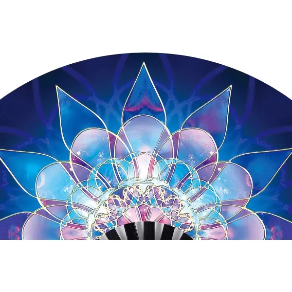 Amajiji Large Folding Fan ChineaseJapanese Bamboo and NylonCloth Folding Hand Fan Hand Folding Fans for WomenMen Hand Fan Festival Fan Gift Fan Folding Fan Dance Fan Black atBlue lower