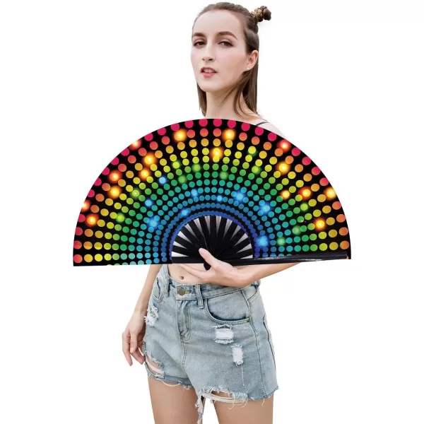 Amajiji Large Folding Fan ChineaseJapanese Bamboo and NylonCloth Folding Hand Fan Hand Folding Fans for WomenMen Hand Fan Festival Fan Gift Fan Folding Fan Dance Fan Chiba ightFestival ighting