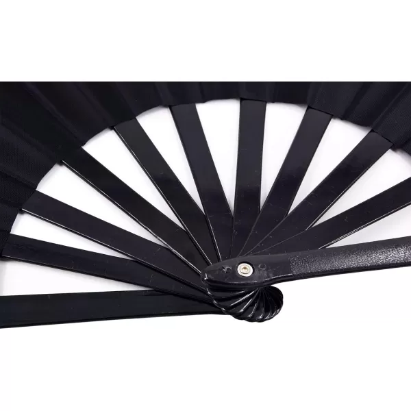 Amajiji Large Folding Fan ChineaseJapanese Folding NylonCloth Hand Fan Women Hand Folding Fans Hand Fan Gift fan Craft fan Folding Fan Dance Fan Black Plastic