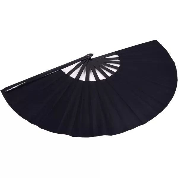 Amajiji Large Folding Fan ChineaseJapanese Folding NylonCloth Hand Fan Women Hand Folding Fans Hand Fan Gift fan Craft fan Folding Fan Dance Fan Black Plastic