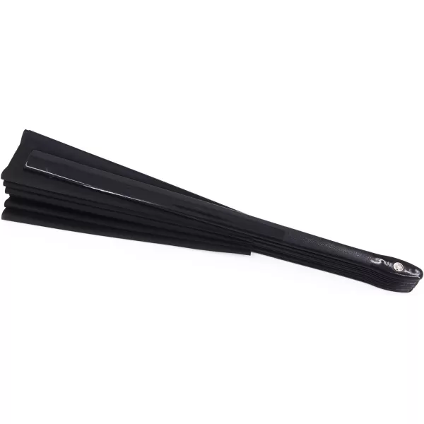 Amajiji Large Folding Fan ChineaseJapanese Folding NylonCloth Hand Fan Women Hand Folding Fans Hand Fan Gift fan Craft fan Folding Fan Dance FanBlack