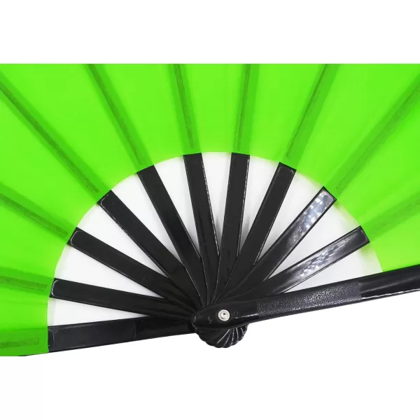 Amajiji Large Folding Fan ChineaseJapanese Folding NylonCloth Hand Fan Women Hand Folding Fans Hand Fan Gift fan Craft fan Folding Fan Dance FanGreen