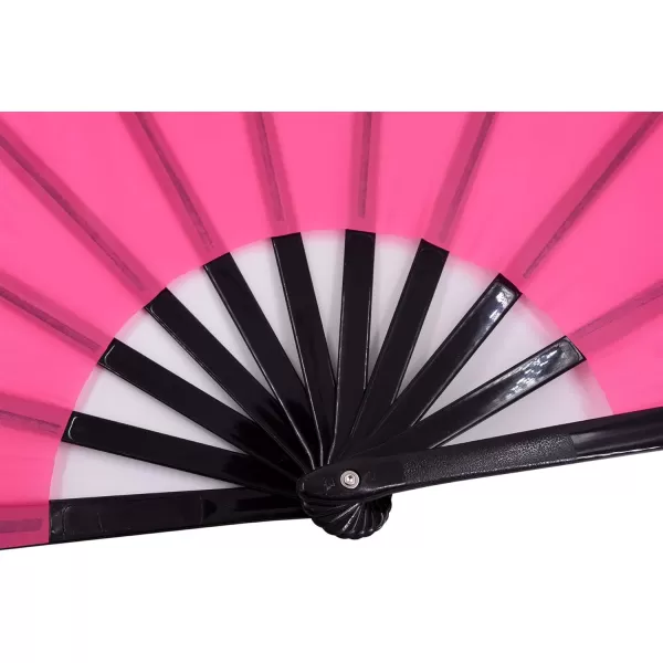 Amajiji Large Folding Fan ChineaseJapanese Folding NylonCloth Hand Fan Women Hand Folding Fans Hand Fan Gift fan Craft fan Folding Fan Dance FanPink
