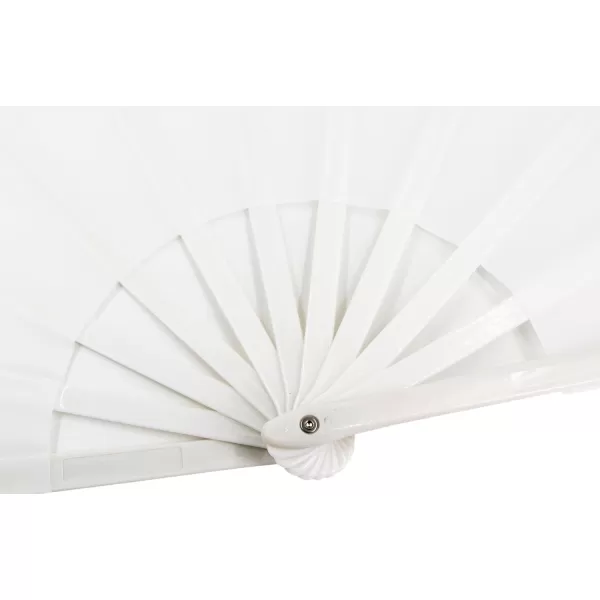Amajiji Large Folding Fan ChineaseJapanese Folding NylonCloth Hand Fan Women Hand Folding Fans Hand Fan Gift fan Craft fan Folding Fan Dance FanWhite