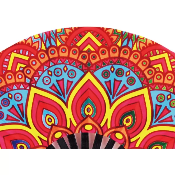 Amajiji Large Folding Fan Rave Festival Accessories for MenWomen ChineaseJapanese Bamboo Hand Fan Performance Decoration Gift Dance Handheld Fan PeacockFantasy Flowers