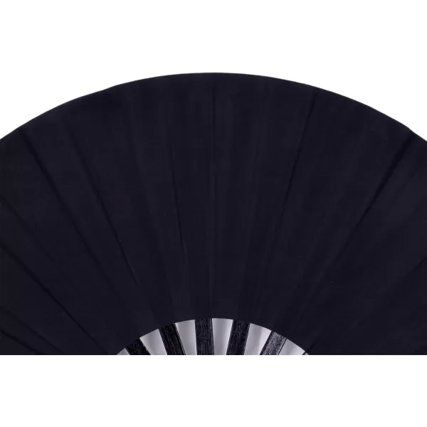 Amajiji Large Folding Fans Rave Festival Accessories for MenWomen Chinese Japanese Hand Fan Gift Fan Drag Queen Fan Performance Fan Dance Fan BlackBlack