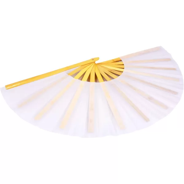 Amajiji Large Folding Fans Rave Festival Accessories for MenWomen Chinese Japanese Hand Fan Gift Fan Drag Queen Fan Performance Fan Dance Fan BlackWhite