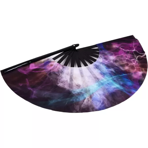 Amajiji Large Folding Fans Rave Festival Accessories for WomenMen ChineaseJapanese Bamboo and NylonCloth Perform Fan Hand Fan Gift Fan Craft Fan Dance Fan AM2Am3