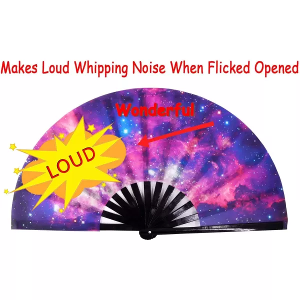 Amajiji Large Folding Fans Rave Festival Accessories for WomenMen ChineaseJapanese Bamboo and NylonCloth Perform Fan Hand Fan Gift Fan Craft Fan Dance Fan AM2Am6