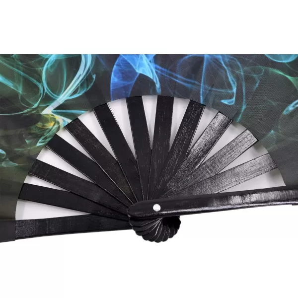 Amajiji Large Folding Fans Rave Festival Accessories for WomenMen ChineaseJapanese Bamboo and NylonCloth Perform Fan Hand Fan Gift Fan Craft Fan Dance Fan AM2Am2