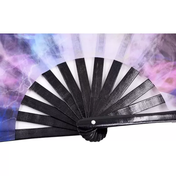Amajiji Large Folding Fans Rave Festival Accessories for WomenMen ChineaseJapanese Bamboo and NylonCloth Perform Fan Hand Fan Gift Fan Craft Fan Dance Fan AM2Am3