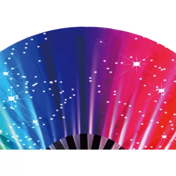Amajiji Large Folding Hand Rave Fan Clack Fans for WomenMen ChineaseJapanese Bamboo and NylonCloth Hand held Folding Fan Hand Fan Festival Fan Gift Fan Craft Fan Dance Fan Carnival ightsColorful Rainbow