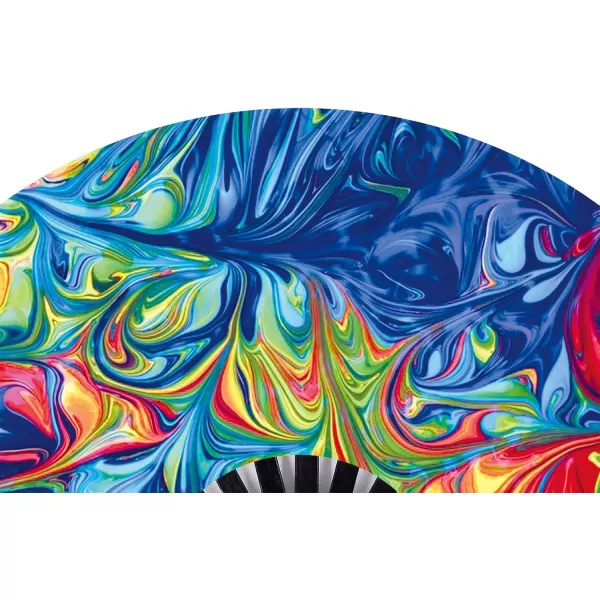 Amajiji Large Folding Hand Rave Fan for WomenMen ChineaseJapanese Bamboo and NylonCloth Folding Hand Fan Hand Fan Festival Fan Gift Fan Craft Fan Folding Fan Dance Fan Disco BassIce ire