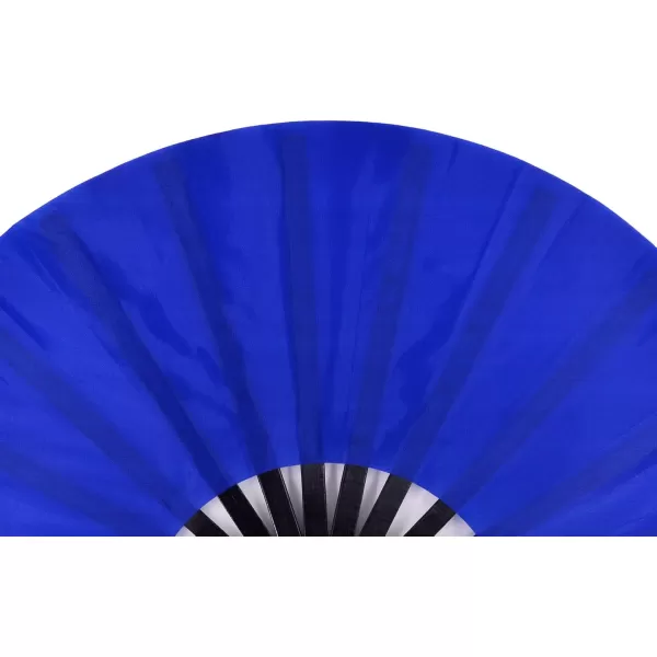 Amajiji Large Folding Hand Rave Fan for WomenMen ChineaseJapanese Bamboo and NylonCloth Folding Hand Fan for Performance Festival Events Gift Craft Dance Decorations BlackBlue