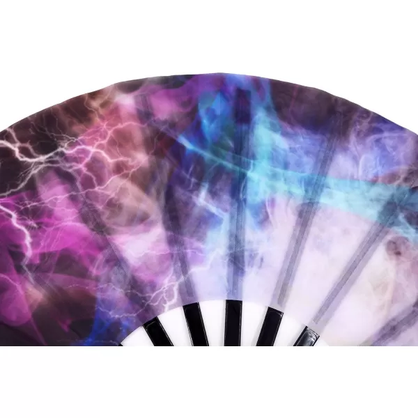 Amajiji Large Galaxy Folding Fan ChineaseJapanese Folding NylonCloth Hand Fan Hand Folding Fans for WomenMen Hand Fan Festival Gift Fan Craft fan Folding Fan Dance Fan AM5Am5