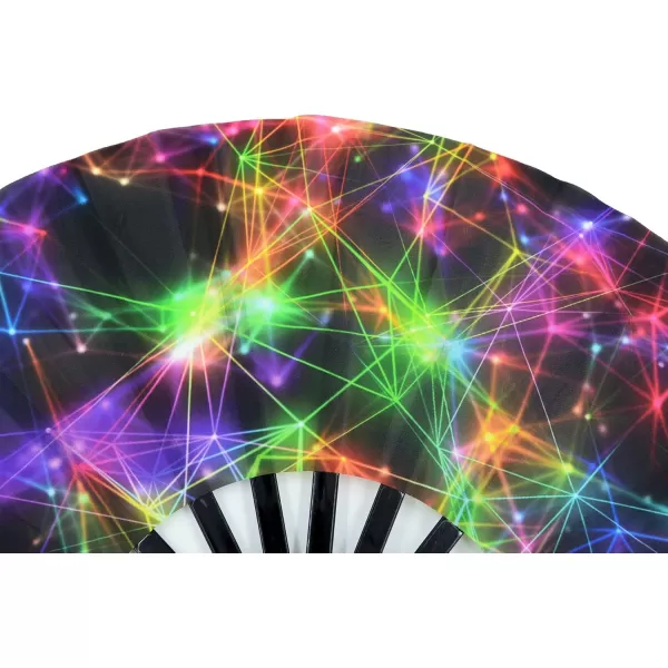 Amajiji Large Galaxy Folding Fan ChineaseJapanese Folding NylonCloth Hand Fan Hand Folding Fans for WomenMen Hand Fan Festival Gift Fan Craft fan Folding Fan Dance Fan AM5Am1