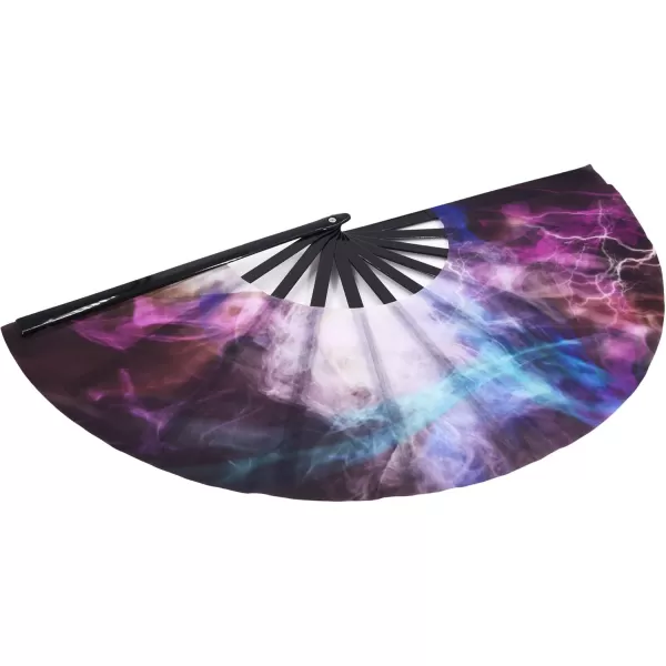 Amajiji Large Galaxy Folding Fan ChineaseJapanese Folding NylonCloth Hand Fan Hand Folding Fans for WomenMen Hand Fan Festival Gift Fan Craft fan Folding Fan Dance Fan AM5Am5