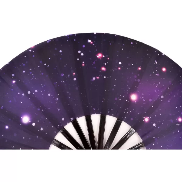 Amajiji Large Galaxy Folding Fan ChineaseJapanese Folding NylonCloth Hand Fan Hand Folding Fans for WomenMen Hand Fan Festival Gift Fan Craft fan Folding Fan Dance Fan AM5Am3