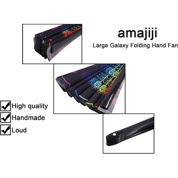 Amajiji Large Peacock Folding Fan ChineaseJapanese Folding NylonCloth Hand Fan Hand Folding Fans for WomenMen Hand Fan Festival Gift Fan Craft Fan Folding Fan Dance Fan Multi Color
