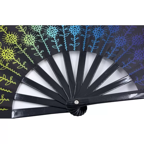 Amajiji Large Peacock Folding Fan ChineaseJapanese Folding NylonCloth Hand Fan Hand Folding Fans for WomenMen Hand Fan Festival Gift Fan Craft Fan Folding Fan Dance Fan Multi Color