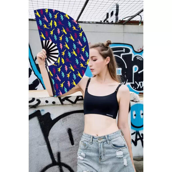 Amajiji Large Peacock Folding Fan ChineaseJapanese Folding NylonCloth Hand Fan Hand Folding Fans for WomenMen Hand Fan Festival Gift Fan Craft fan Folding Fan Dance Fan Kong long
