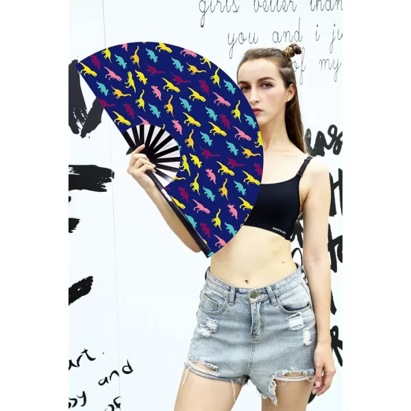 Amajiji Large Peacock Folding Fan ChineaseJapanese Folding NylonCloth Hand Fan Hand Folding Fans for WomenMen Hand Fan Festival Gift Fan Craft fan Folding Fan Dance Fan Kong long